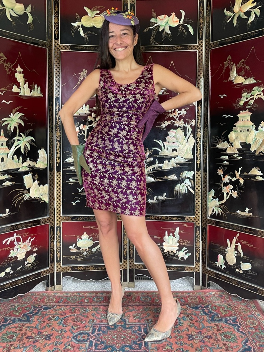 90s Gunne Sax velvet cocktail dress